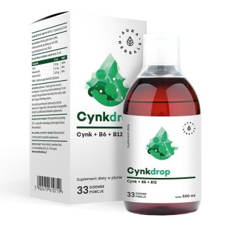 Aura Herbals Cynkdrop Cynk + B6 + B12 500 ml w płynie