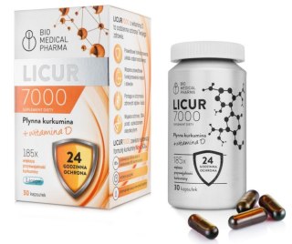 Bio Medical Pharma Licur 7000 płynna kurkumina z witaminą D3 30 kapsułek