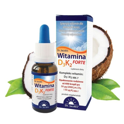 Dr. Jacob's Witamina D3 + K2 FORTE 20 ml w kroplach