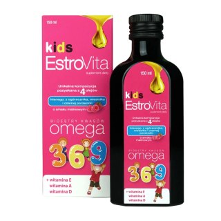 EstroVita Kids Omega 3-6-9 dla dzieci 150 ml o smaku malinowym