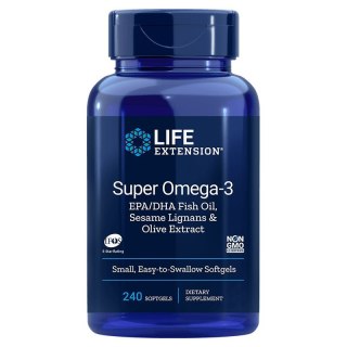 Life Extension Super Omega-3 EPA/DHA with Sesame Lignans & Olive Extract - 240 kapsułek miękkich