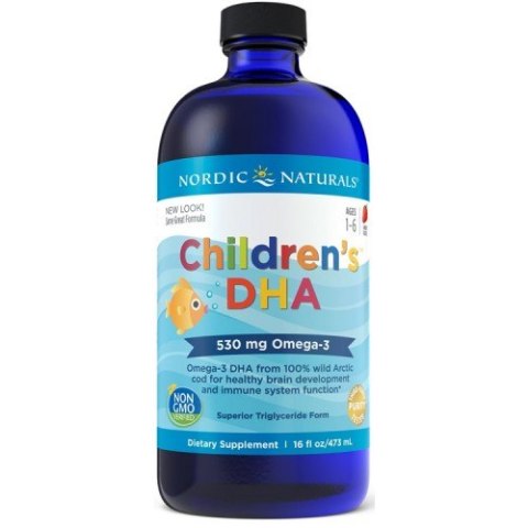 Nordic Naturals Children's DHA Omega 3 dla dzieci w płynie smak truskawkowy 473 ml