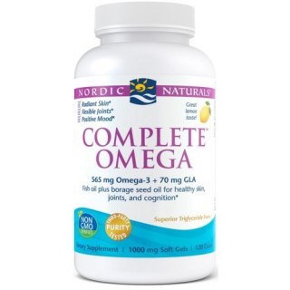 Nordic Naturals Complete Omega z GLA 565mg 120 miękkich kapsułek o smaku cytrynowym