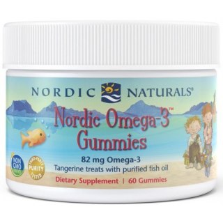 Nordic Naturals Omega 3 82mg smak mandarynkowy 60 żelek