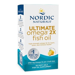 Nordic Naturals Ultimate Omega 2X 2150 mg 60 kapsułek miękkich o smaku cytrynowym