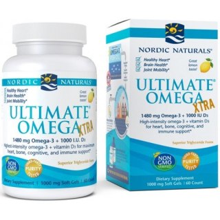 Nordic Naturals Ultimate Omega Xtra 1480mg 60 kapsułek miękkich o smaku cytrynowym