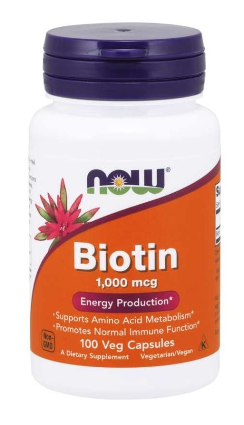 Now Foods Biotin (biotyna) 1000 µg (1mg) 100 kapsułek