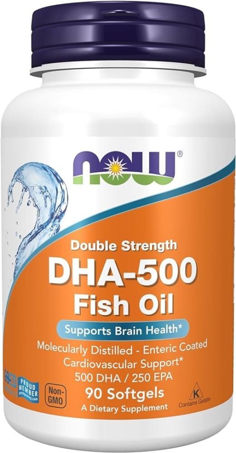 Now Foods DHA-500 Double Strength DHA/EPA 90 kapsułek miękkich