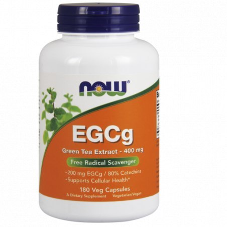 Now Foods EGCg Green Tea Extract 400 mg - Ekstrakt z zielonej herbaty 180 kapsułek wegańskich