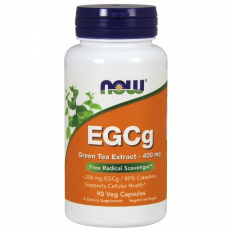 Now Foods EGCg Green Tea Extract 400 mg - Ekstrakt z zielonej herbaty 90 kapsułek wegańskich