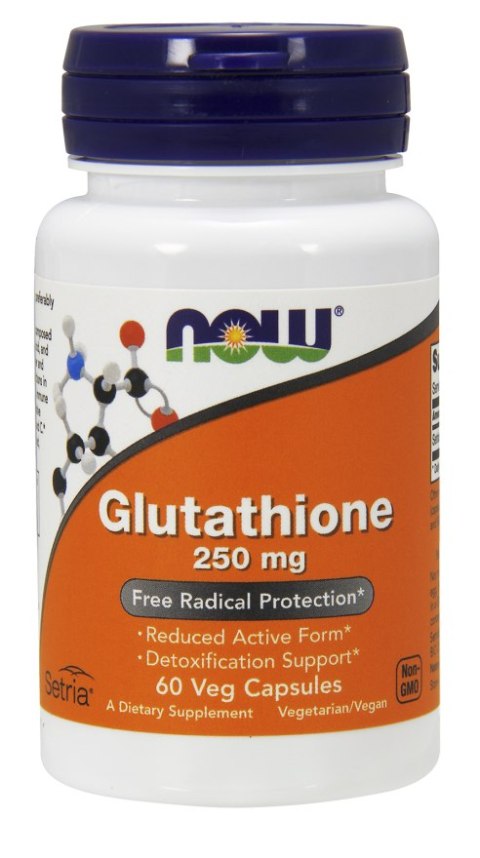 Now Foods Glutathione (Aktywny Glutation) 250 mg 60 kapsułek wegańskich