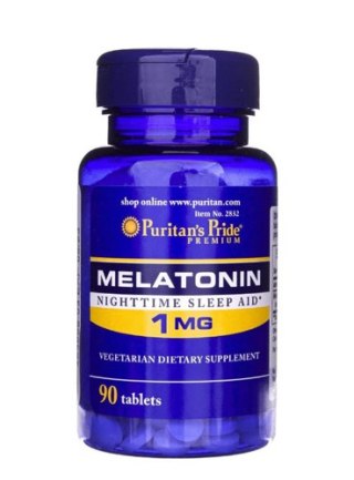 Puritan's Pride Melatonina 1 mg 90 tabletek wegetariańskich