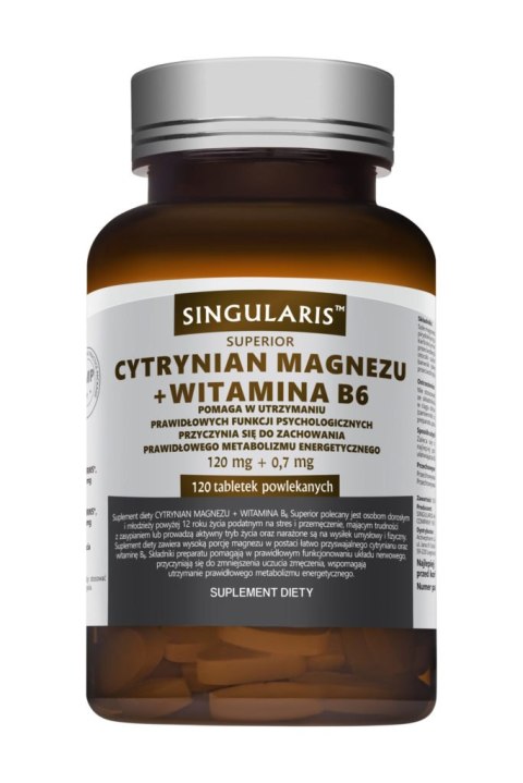 Singularis Cytrynian Magnezu + Witamina B6 120 tabletek powlekanych