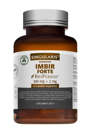 Singularis Imbir Forte BioPerine 500mg+2mg 60 kapsułek wegańskich