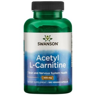 Swanson Acetyl L-karnityny ALC 500mg 100 kapsułek wegańskich