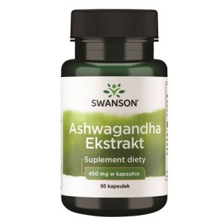 Swanson Ashwagandha Extract 450 mg 60 kapsułek standaryzowany