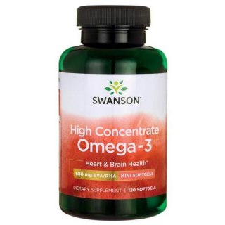 Swanson High Concentrate Omega-3 120 kapsułek