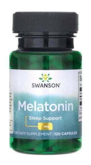 Swanson Melatonina 1mg 120 kapsułek