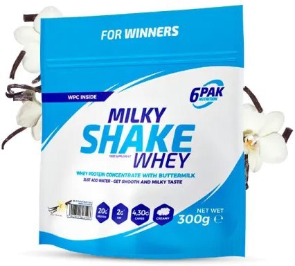 6PAK Milky Shake Whey 300g białko o smaku waniliowym