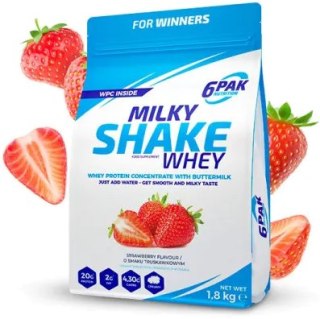 6PAK Milky Shake Whey 700g białko WPC o smaku truskawkowym