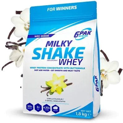 6PAK Milky Shake Whey 700g białko WPC o smaku waniliowym