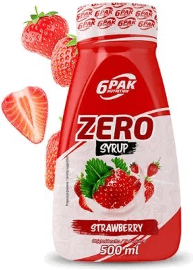 6PAK Syrop Zero 500 ml o smaku truskawkowym