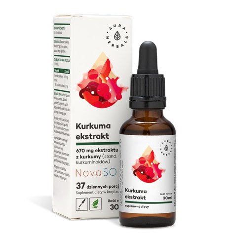 Aura Herbals Kurkuma ekstrakt Nova Sol 30 ml w kroplach