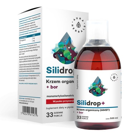 Aura Herbals Silidrop+ Bor krzem organiczny MMST 500 ml