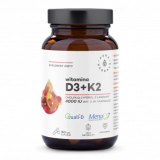 Aura Herbals Witamina D3 4000 IU + K2 90 kapsułek