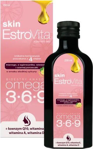 EstroVita Skin Omega 3-6-9 dla kobiet 250 ml o smaku słodkiej cytryny