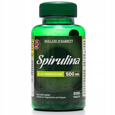 Holland & Barrett Spirulina 500mg 200 tabletek