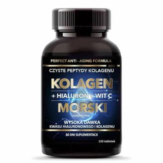 Intenson Kolagen morski + Witamina C + hialuron 120 tabletek