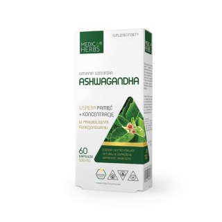 Medica Herbs Ashwagandha 500 mg 60 kapsułek