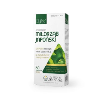 Medica Herbs Ginkgo Biloba (Miłorząb Japoński) 120 mg 60 kapsułek