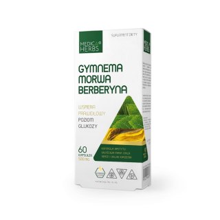 Medica Herbs Gymnema Morwa Berberyna 500 mg 60 kapsułek