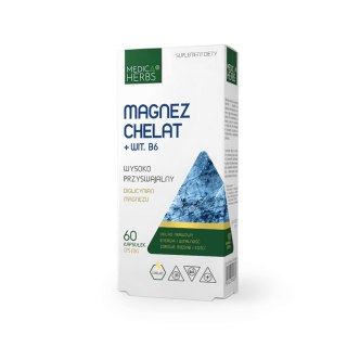 Medica Herbs Magnez Chelat + Witamina B6 60 kapsułek