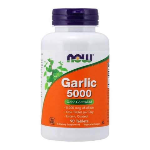 NOW Foods Garlic 5000 (czosnek bezzapachowy) 90 tabletek