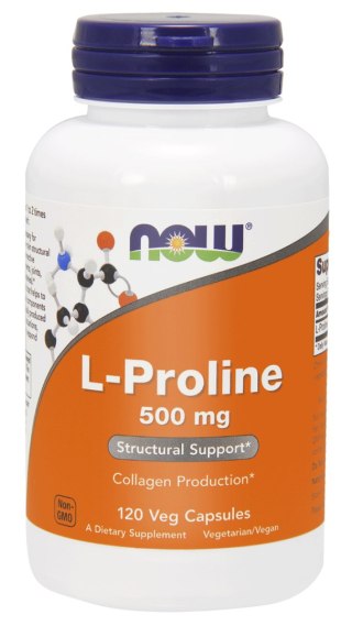 NOW Foods L-Prolina 500mg 120 kapsułek