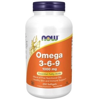 NOW Foods Omega 3-6-9 1000mg 250 kapsułek