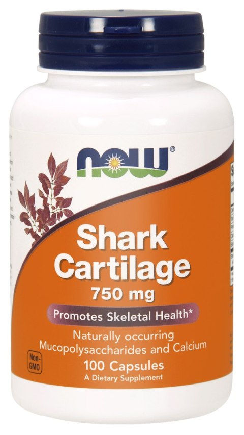 Now Foods Shark Cartilage (Chrząstka rekina) 750 mg 100 kapsułek