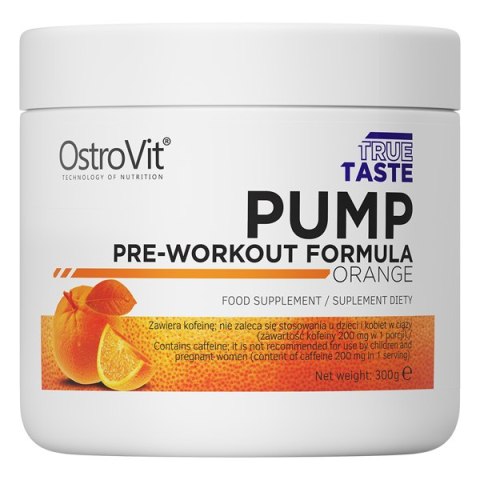 OstroVit PUMP Pre-Workout Formula 300 g o smaku pomarańczowym