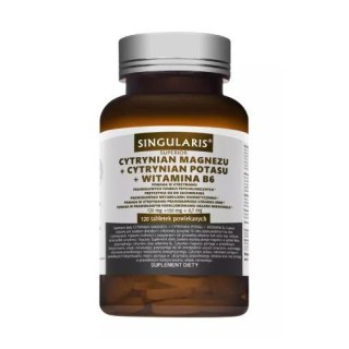 Singularis Cytrynian Magnezu + potas + witamina B6 120 tabletek