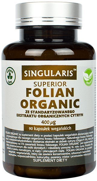 Singularis Superior Folian Organic 400µg 90 kapsułek