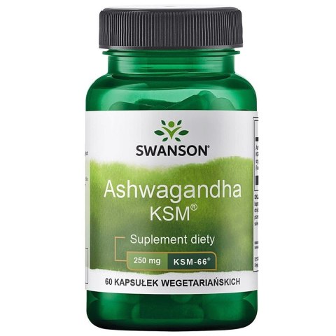 Swanson Ashwagandha KSM-66 250mg 60 kapsułek