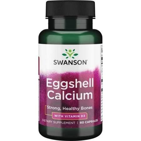 Swanson Eggshell Calcium & Vitamin D3 60 kapsułek