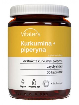 Vitaler's Kurkumina 500mg + Piperyna 5mg 60 kapsułek