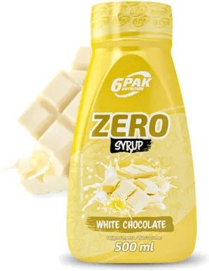 6PAK Syrop Zero 500 ml o smaku białej czekolady