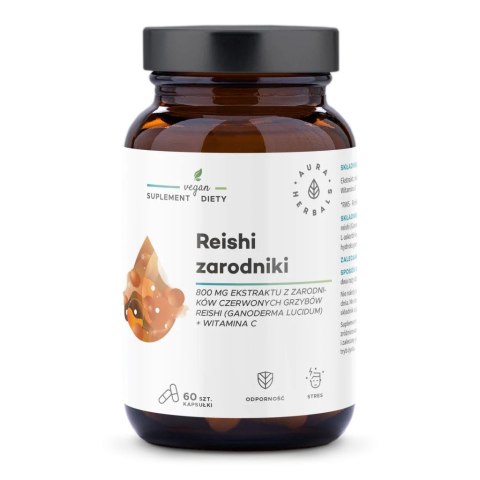 Aura Herbals Reishi + Witamina C 60 kapsułek