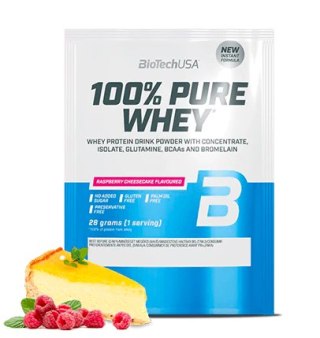 BioTech USA 100% Pure Whey 28g raspberry cheesecake