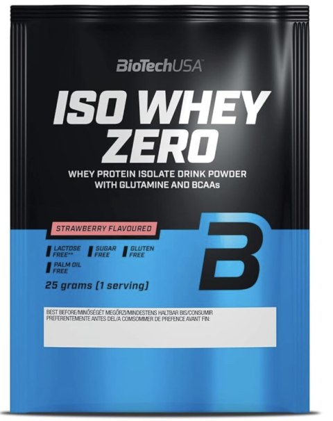 BioTech USA Iso Whey 25g lactose reduced o smaku truskawkowym